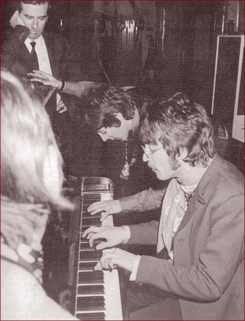 John Lennon and Paul McCartney at work