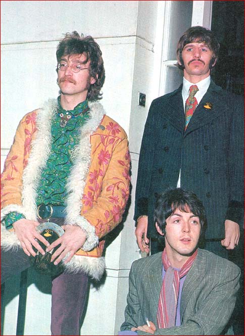 John, Paul and Ringo outside